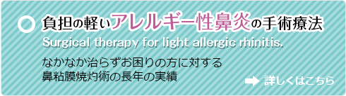 負担の軽いアレルギー性鼻炎の手術療法